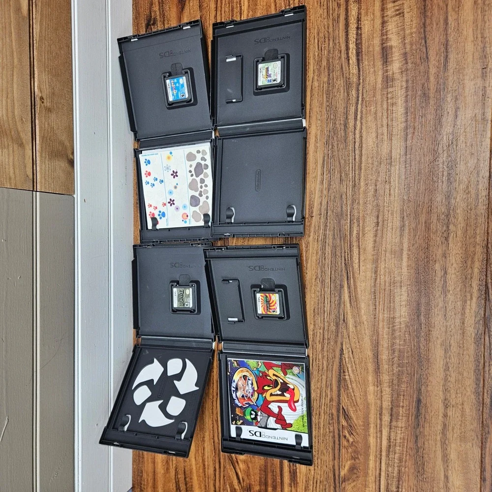 Nintendo DS Game Lot 6 Games Yoshi Carrying Case Brave Star Wars Hannah Montana